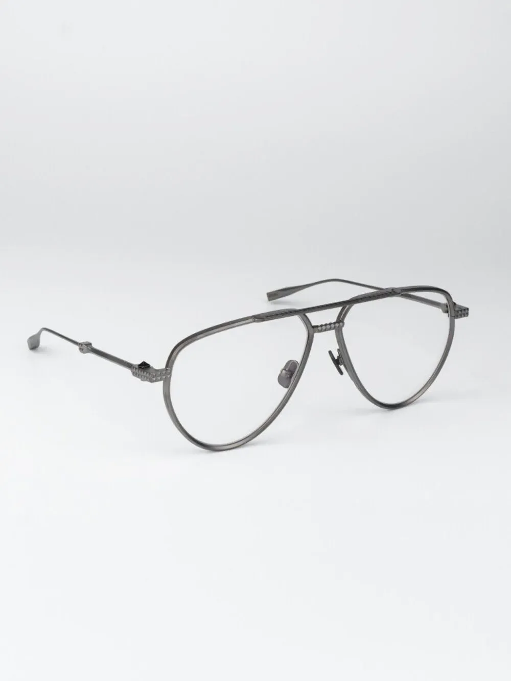 Valentino Women Eyeglasses Matte Black Rhodium Pilot V-STUD-II VLX-133 B